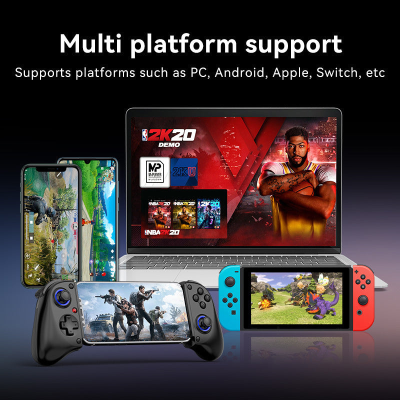Multi-Platform Telescopic Gaming Controller - Hall Triggers, Esports 3D Joysticks & Macro Programming(black With radiator) 3
