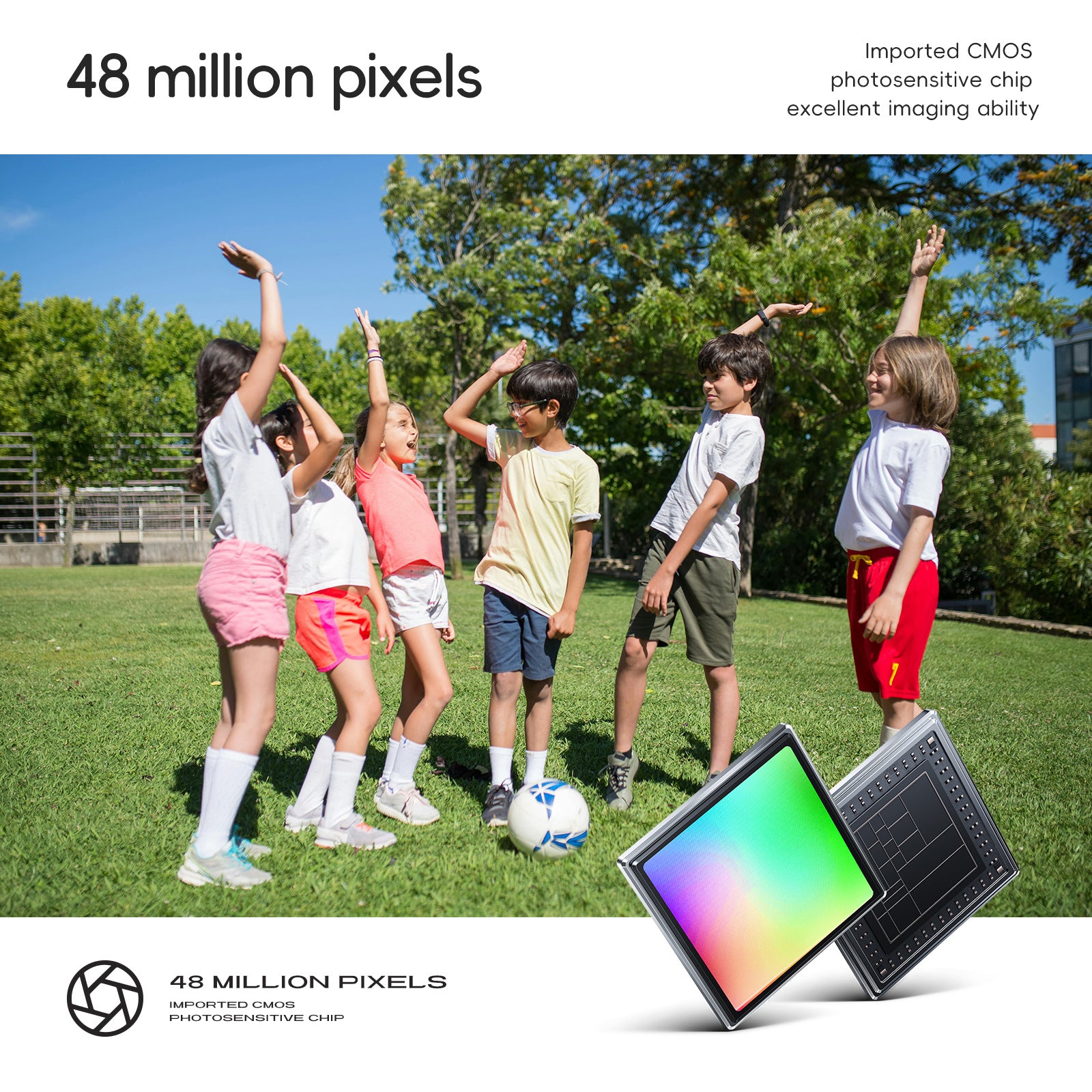 48MP Digital Camera with 16x Zoom & AF Autofocus - Full HD Vlogging Camera for Beginners & Kids(White) 3