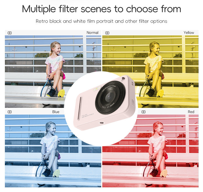 48MP Digital Camera with 16x Zoom & AF Autofocus - Full HD Vlogging Camera for Beginners & Kids(Beige) 7