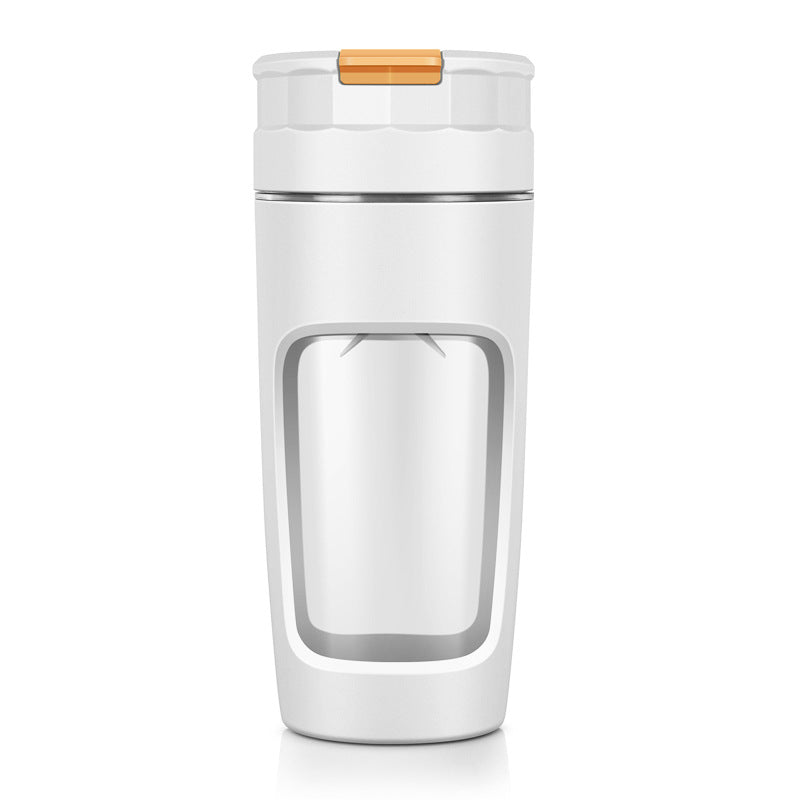 Large 600ML Portable Blender - USB-C Rechargeable Smoothie Maker with 4 Stainless Steel Blades(white)