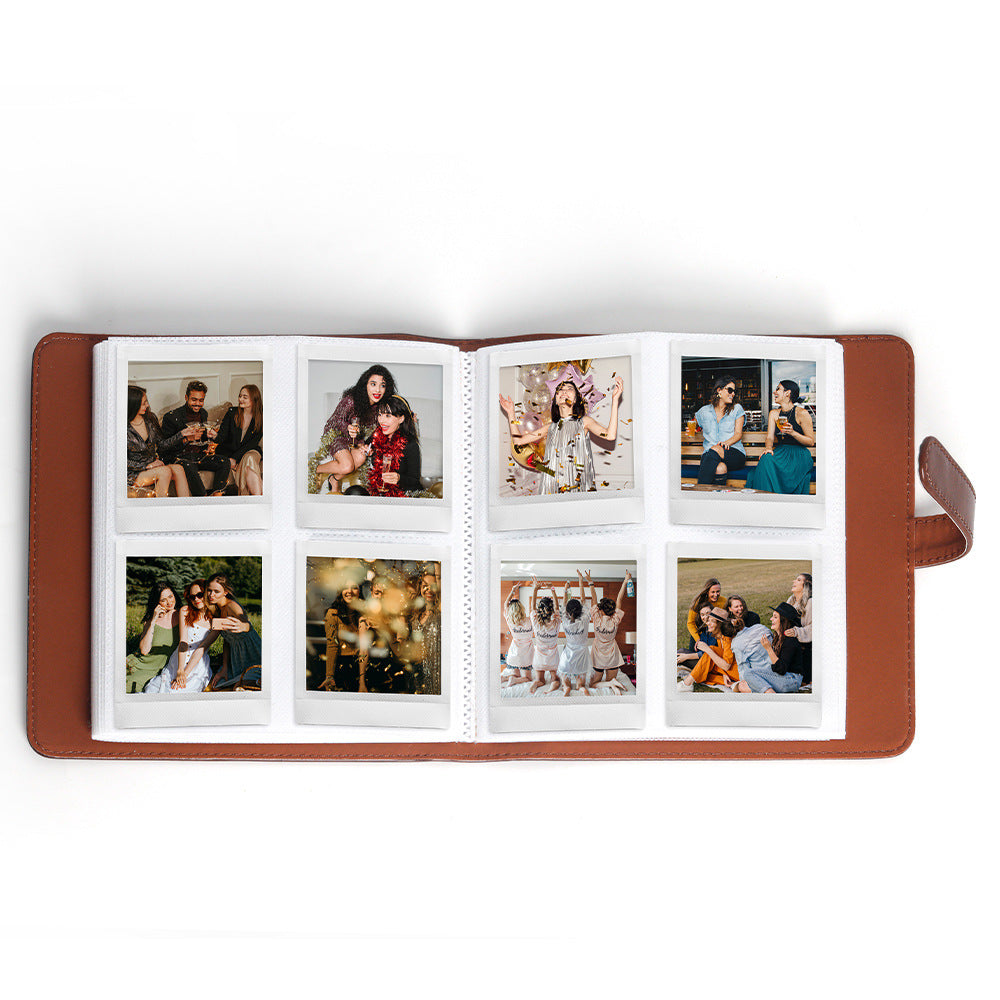 PU Leather Instant Photo Album - Holds 288 Photos, Compatible with Instax Square & Mini Films(black) 3