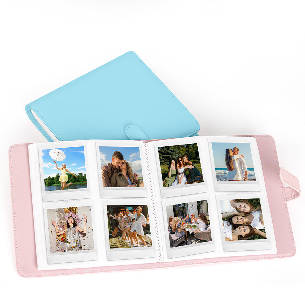 PU Leather Instant Photo Album - Holds 288 Photos, Compatible with Instax Square & Mini Films(black) 4