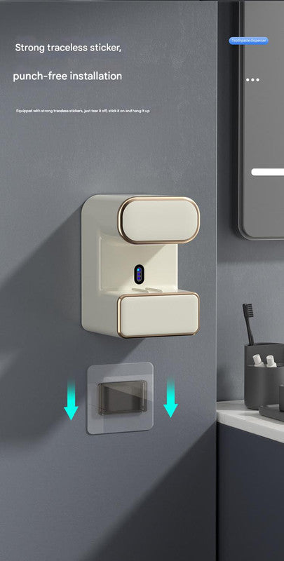 Automatic Toothpaste Dispenser with UVC Toothbrush Sterilizer & Holder - Wall Mounted, Rechargeable(Grey) 5