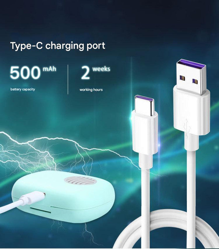 Portable UVC Toothbrush Sterilizer Case with Drying Fan - USB-C Rechargeable, 5-Minute Fast Disinfection(white) 3