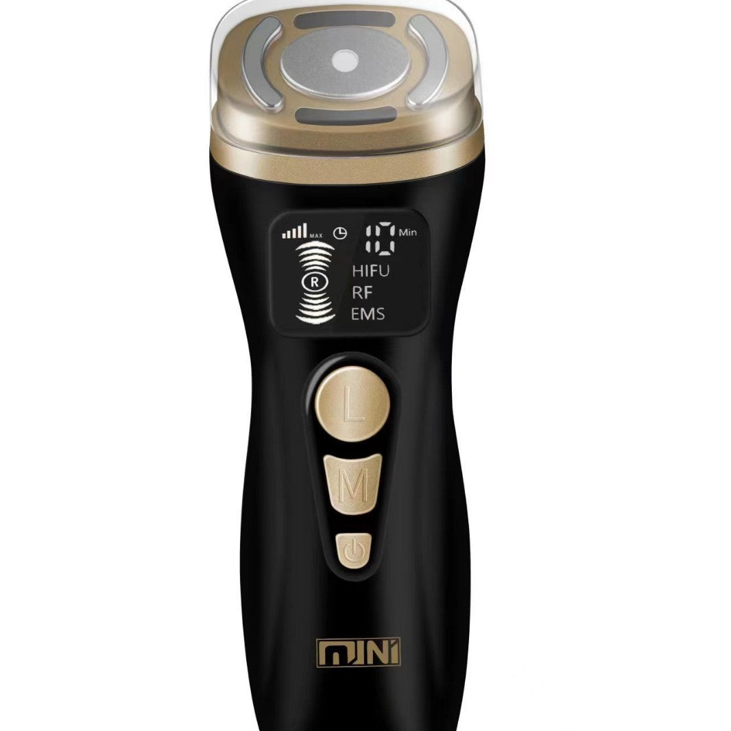 3-in-1 Facial Firming & Anti-Wrinkle Device with HIFU, RF & EMS Technology(black)