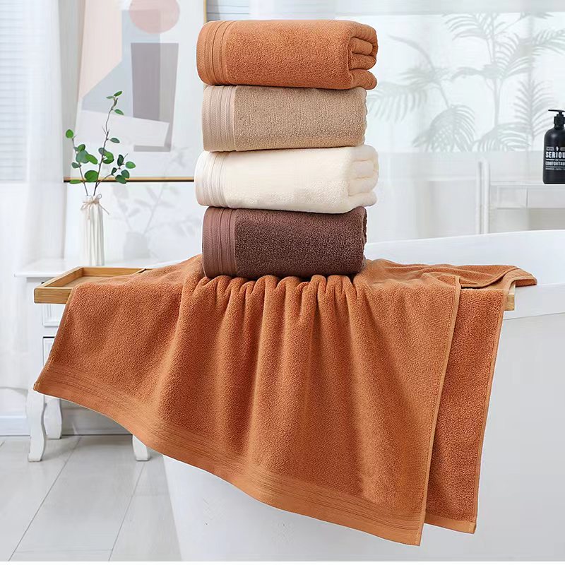 Luxury Combed Cotton Towel Collection - Highly Absorbent, Soft & Durable for Bath, Hand, and Face(Caramel) 3