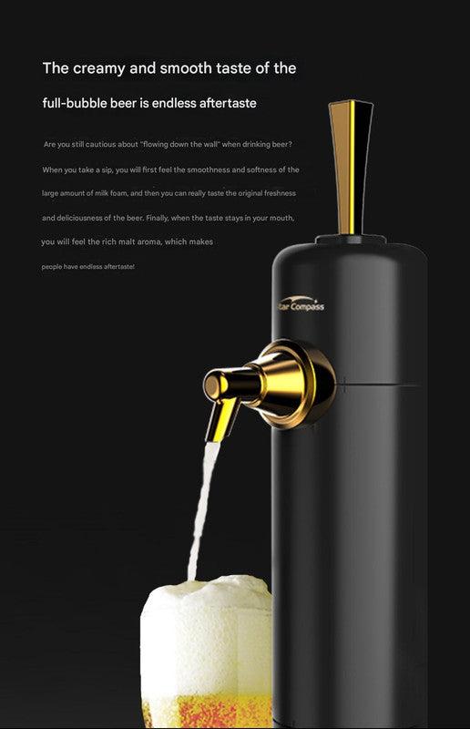 Ultrasonic Beer Foam Creator & Dispenser - Portable Tap for Canned & Bottled Beer with Cooling System(black) 7