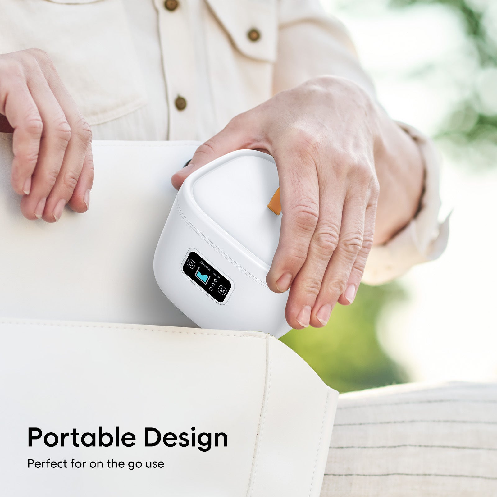 Professional Ultrasonic Cleaner with UV Light - 45000Hz for Dentures, Retainers, Jewelry & More(white)