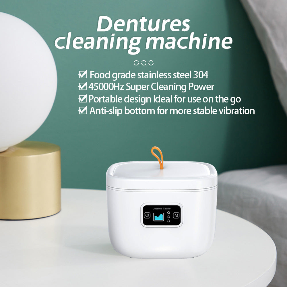 Professional Ultrasonic Cleaner with UV Light - 45000Hz for Dentures, Retainers, Jewelry & More(white) 3