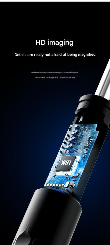 Smart Visual Ear Cleaner with HD WiFi Camera - Gentle Silicone Tips, USB-C Rechargeable Otoscope for Safe Ear Wax Removal(Black Premium Edition) 5