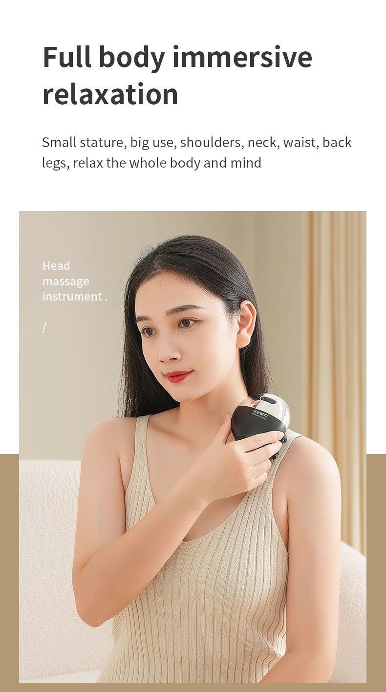 Intelligent 3D Electric Head & Scalp Massager - 7 Massage Techniques, IPX7 Waterproof, Rechargeable(black) 9