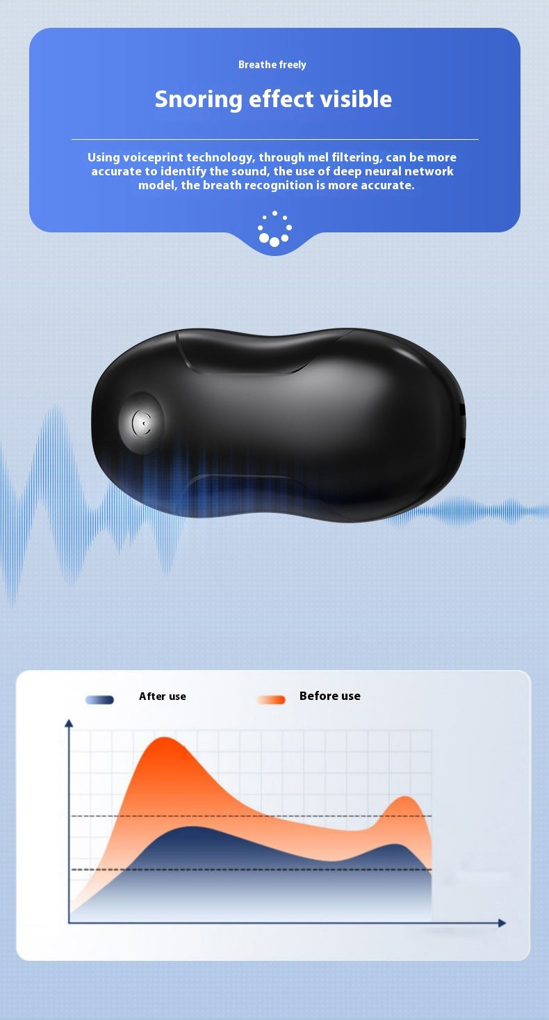 Smart Anti-Snoring Throat Massager - AI-Powered Vibration Sleep Aid, USB-C Rechargeable & Portable(black) 9