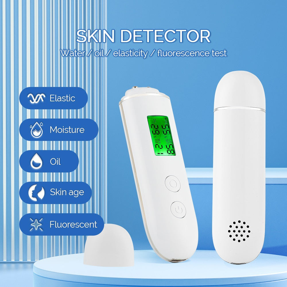 Smart Skin Analyzer with Multi-Function Detection - Measures Hydration, Oil, Elasticity, Skin Age & Fluorescent Agent Test(White) 4