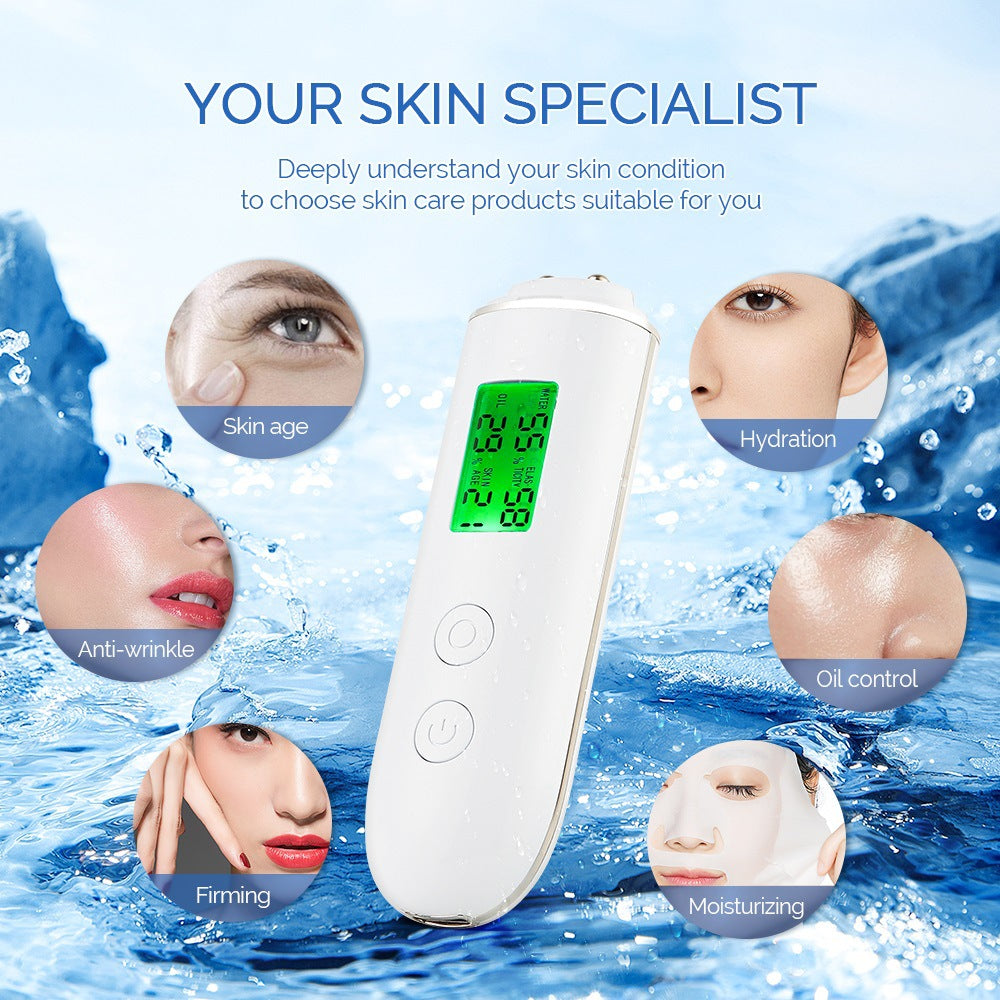 Smart Skin Analyzer with Multi-Function Detection - Measures Hydration, Oil, Elasticity, Skin Age & Fluorescent Agent Test(White) 5