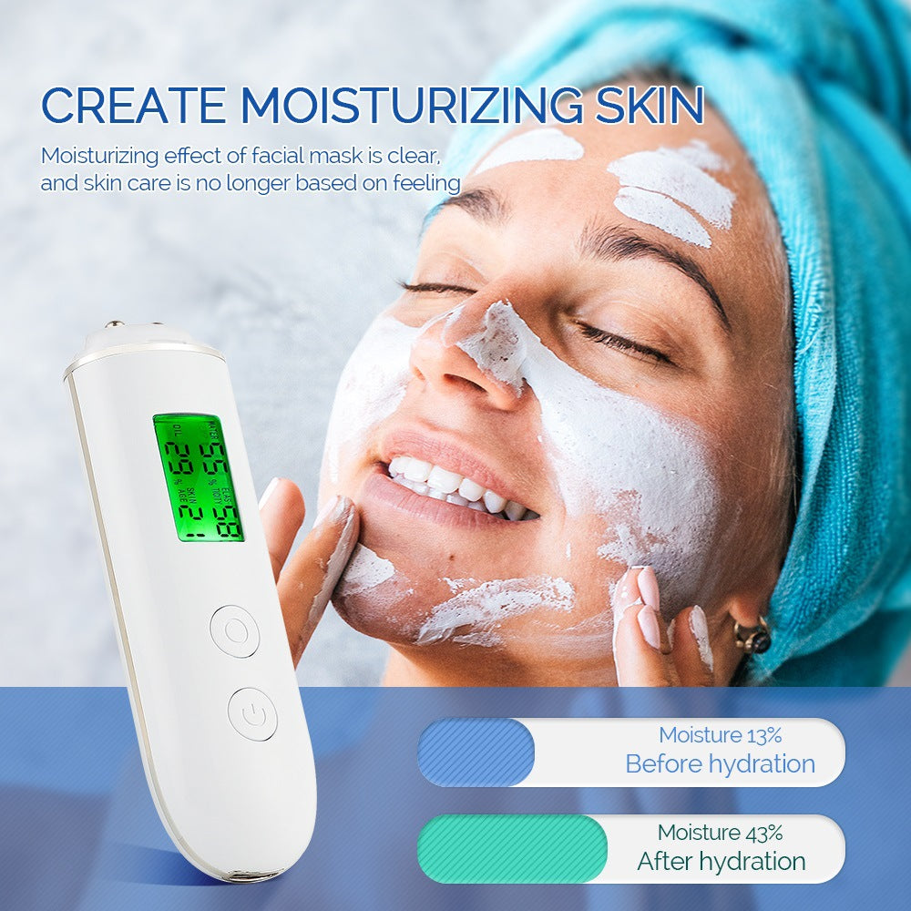 Smart Skin Analyzer with Multi-Function Detection - Measures Hydration, Oil, Elasticity, Skin Age & Fluorescent Agent Test(White) 6