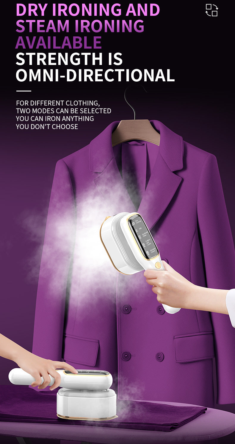 Portable Handheld Garment Steamer & Mini Iron - Smart Temperature Control, Rapid Heating & Powerful Steam for All Fabrics(White) 6