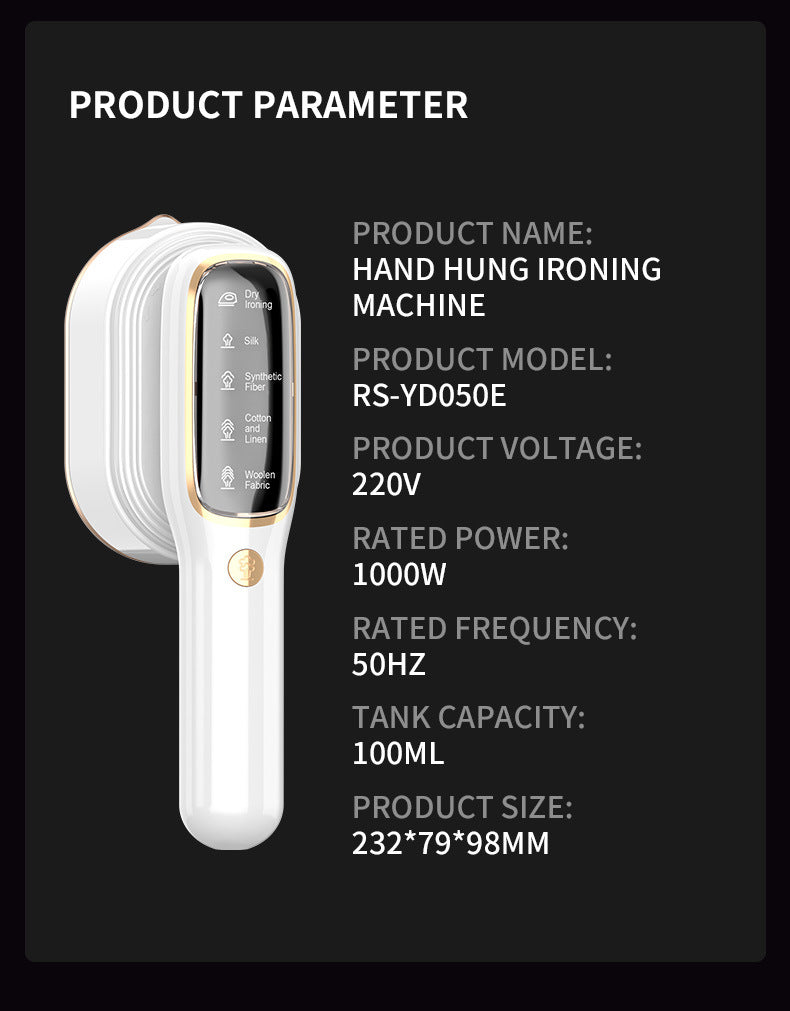 Portable Handheld Garment Steamer & Mini Iron - Smart Temperature Control, Rapid Heating & Powerful Steam for All Fabrics(White) 10