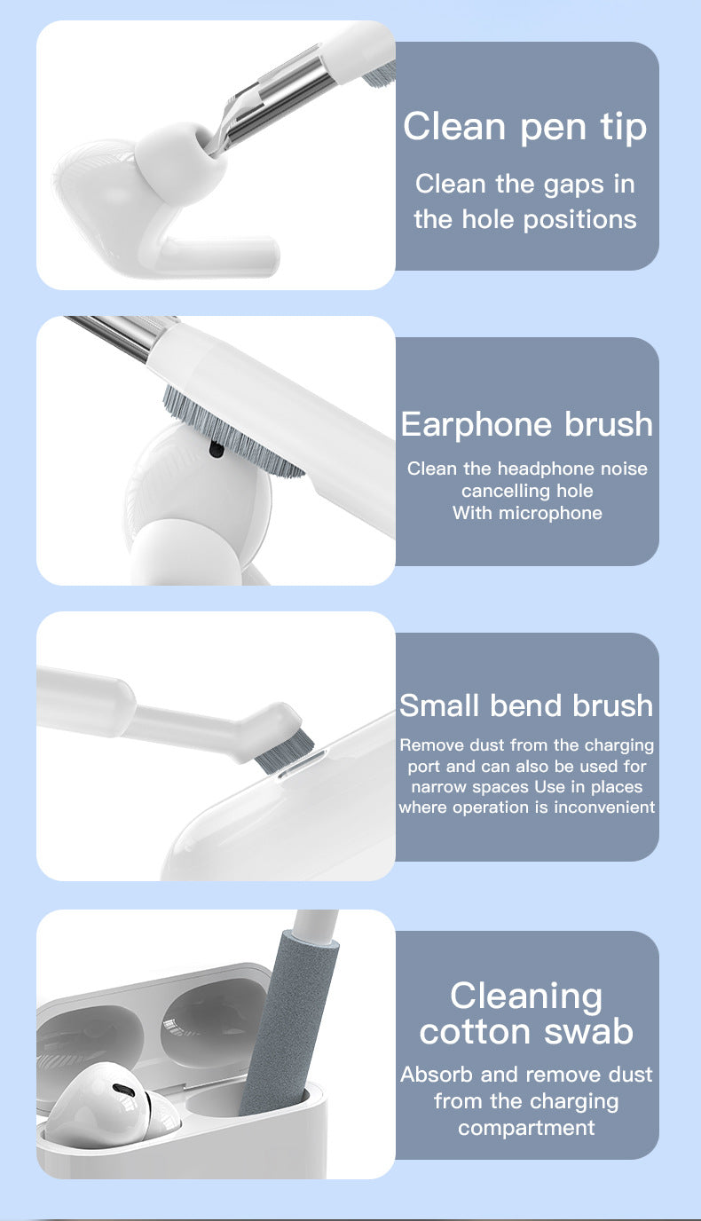 Two Multi-functional Keyboard Cleaning Kit & Ergonomic Wrist Rest with Integrated Storage(White) 9
