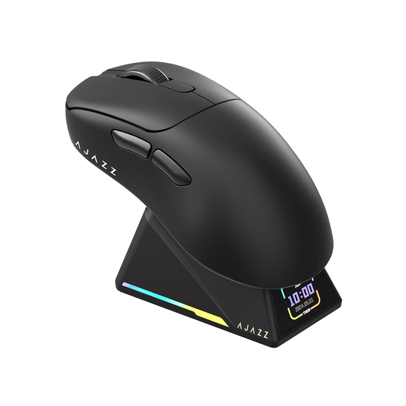 Tri-Mode Wireless Gaming Mouse with 8000Hz Polling Rate, PAW3950 Sensor & Magnetic Charging Dock(black) 8