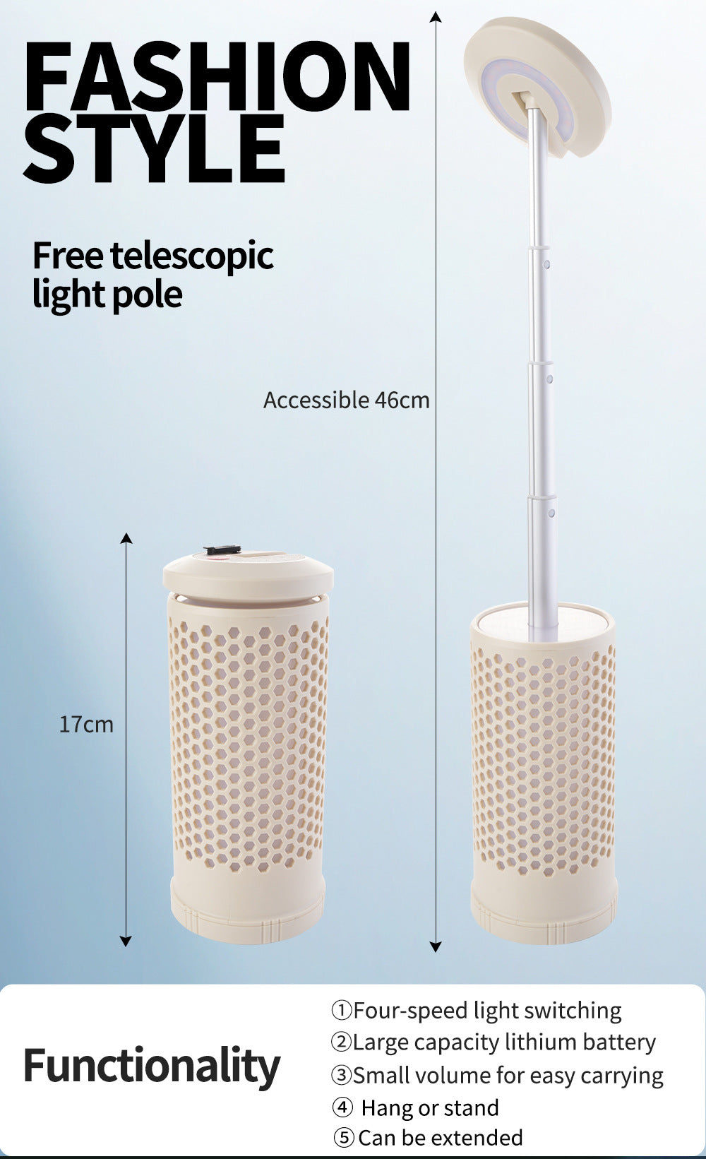 Collapsible LED Camping Lantern with 45-Hour Battery Life, USB-C Charging & Atmosphere Lighting(Khaki) 6