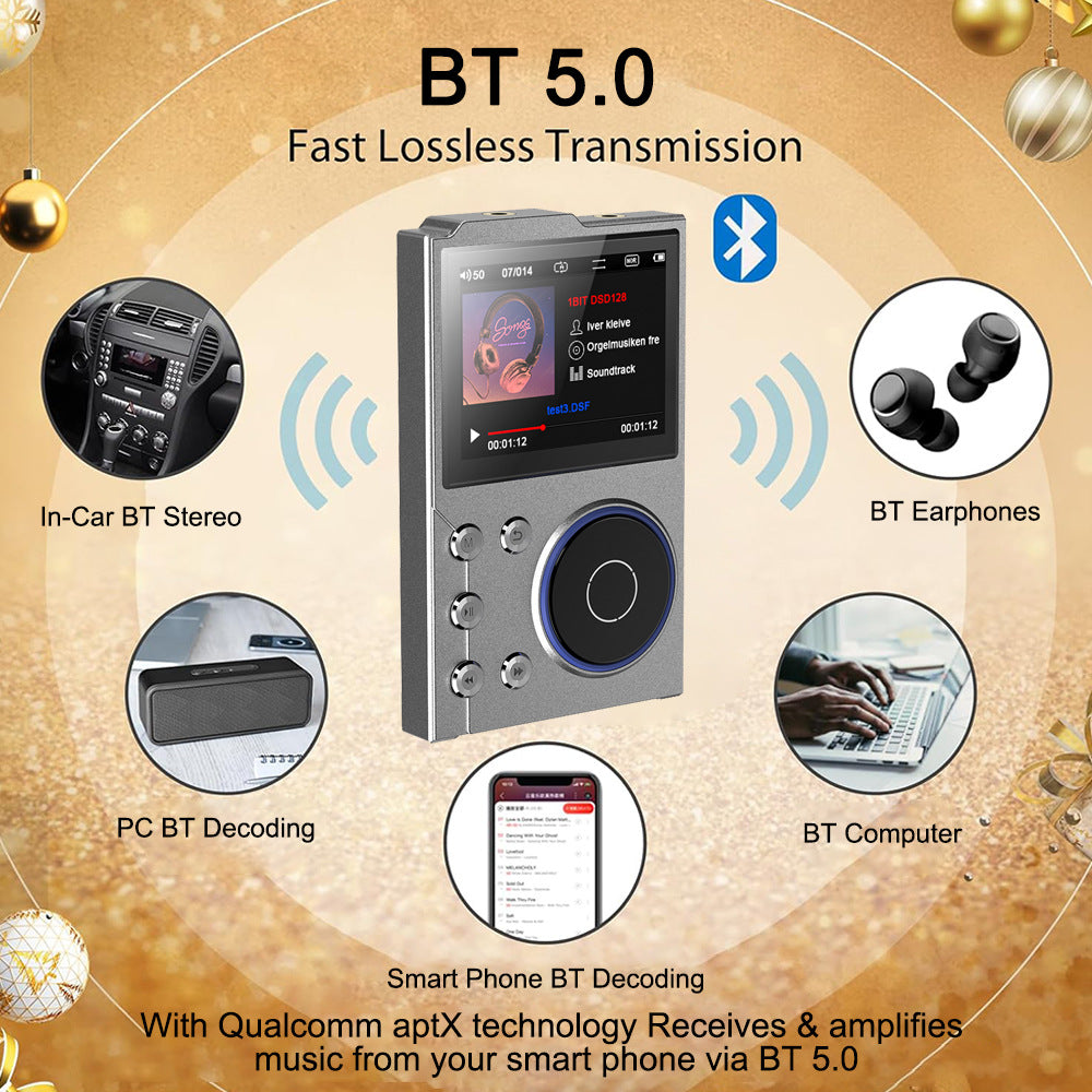 Portable Hi-Res Digital Audio Player - DSD, Dual DAC, Bluetooth 5.0, Expandable Storage(Grey 16GB + 16GB) 4