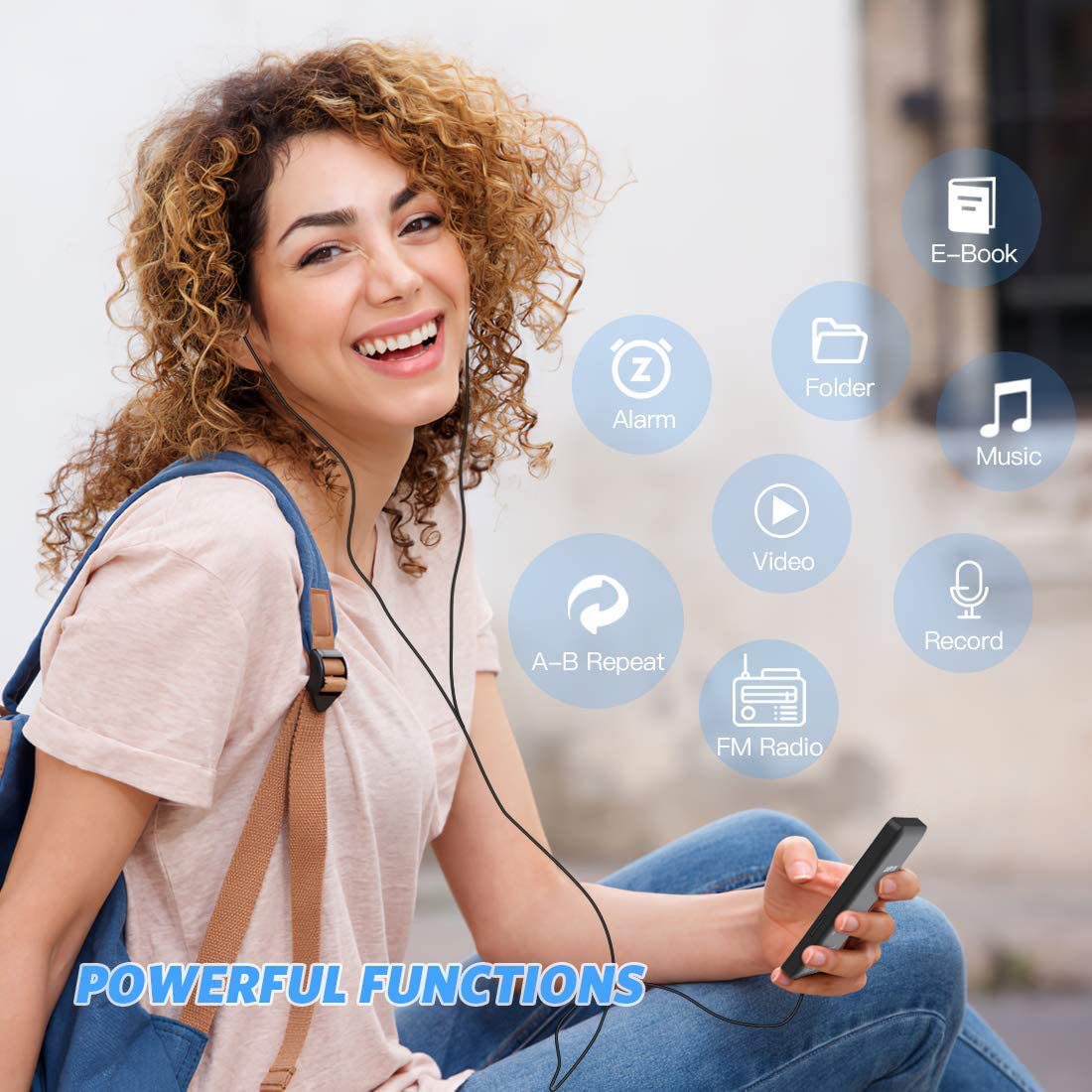 Portable Digital Music Player - Bluetooth 5.4, Hi-Fi Lossless Sound, 8GB Built-in & Expandable Storage(black 16GB) 6