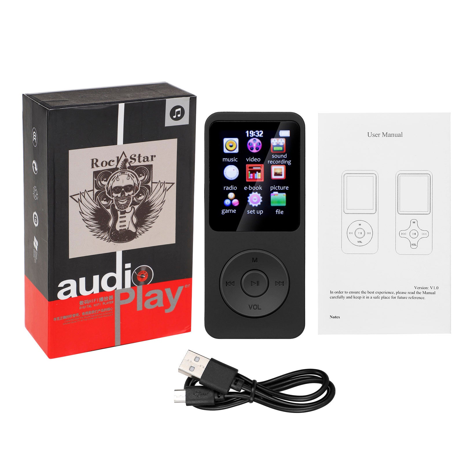 Portable Digital Music Player - Bluetooth 5.4, Hi-Fi Lossless Sound, 8GB Built-in & Expandable Storage(black 16GB) 7