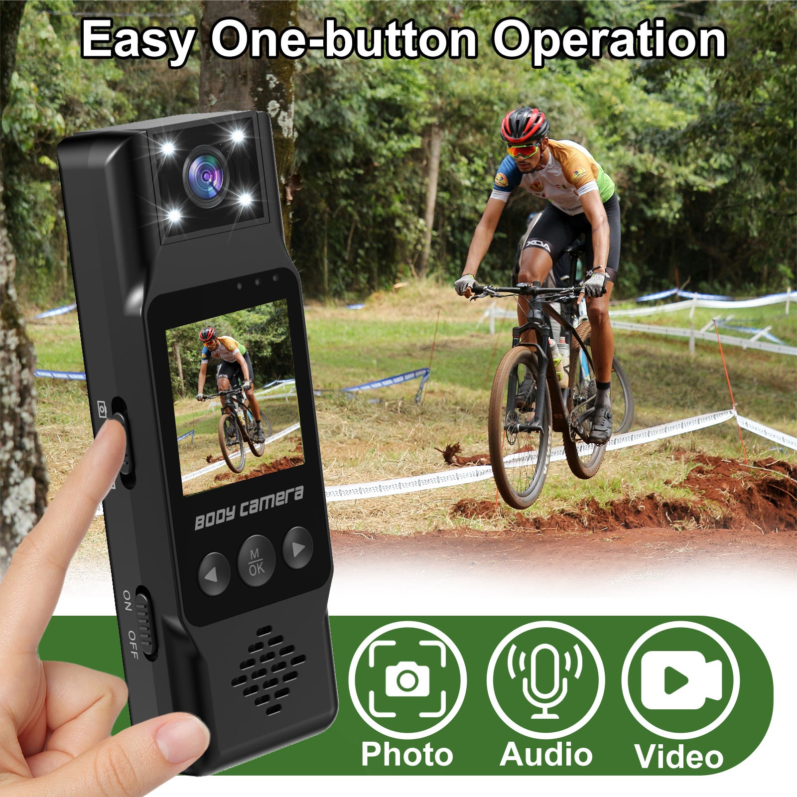 Mini Body Camera with 180 Rotatable Lens, Night Vision & Motion Detection - 1.3 Screen 1200mAh Battery(black)" 7
