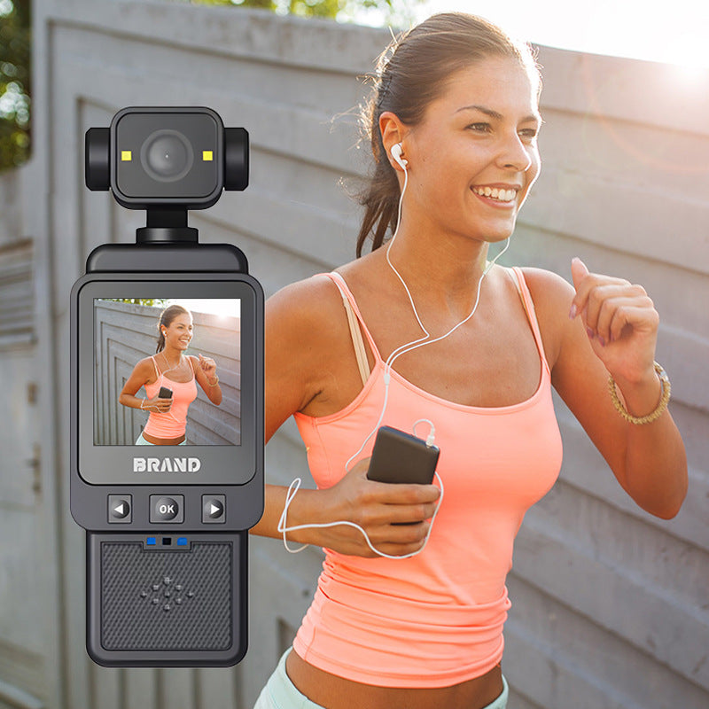Compact Body Camera with 180° Rotatable Lens, Night Vision, WiFi & Built-in Fill Lights(black+64G) 3
