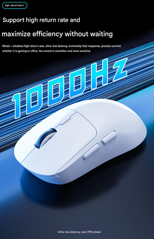 75g Ultra-Lightweight Tri-Mode Wireless Gaming Mouse - 1000Hz Polling Rate, 120-Hour Battery(white) 3