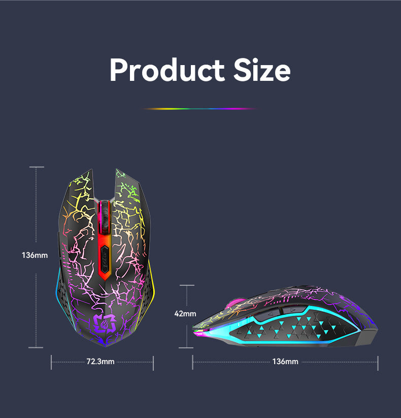 Ergonomic Dual-Mode Wireless Gaming Mouse - Mute Buttons, Adjustable DPI, Rechargeable, Multi-Assist Keys(black) 6
