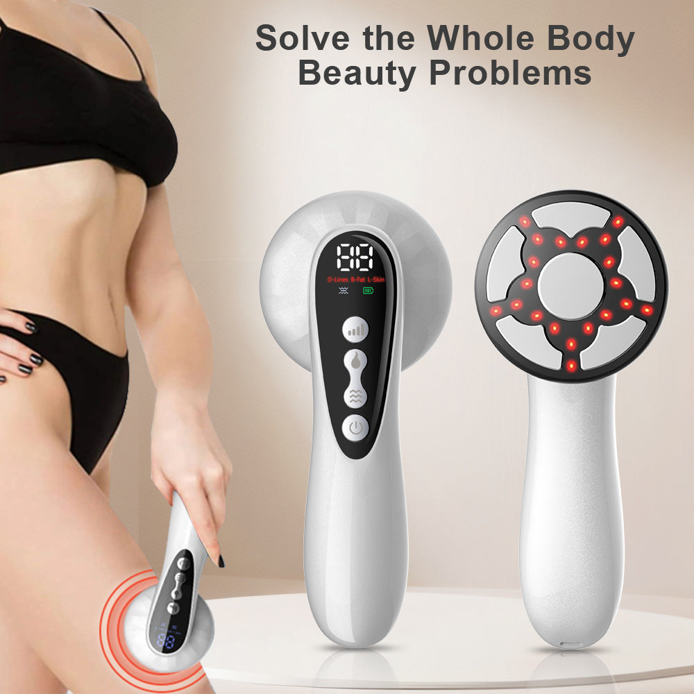 Advanced Multi-Technology Body Contouring Device - 5-in-1 Skin Firming, Muscle Toning & Rejuvenation Tool(White)