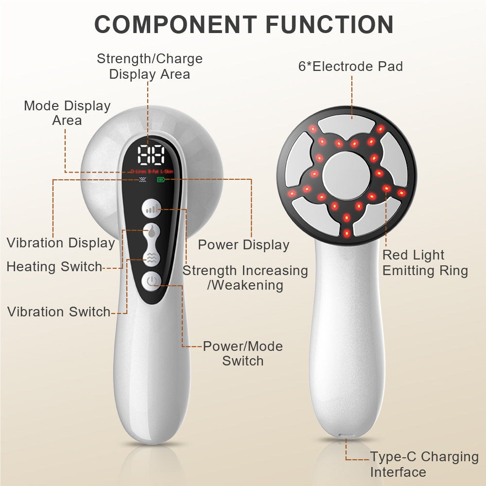 Advanced Multi-Technology Body Contouring Device - 5-in-1 Skin Firming, Muscle Toning & Rejuvenation Tool(White) 4