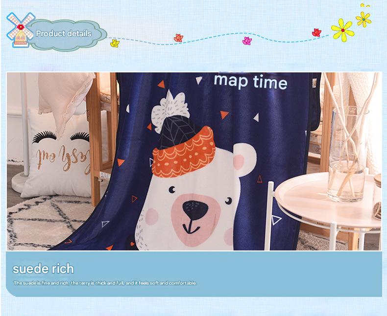 Ultra-Soft Kids Plush Fleece Blanket - Cozy Cartoon Animal Throw for All Seasons (Fox) 4