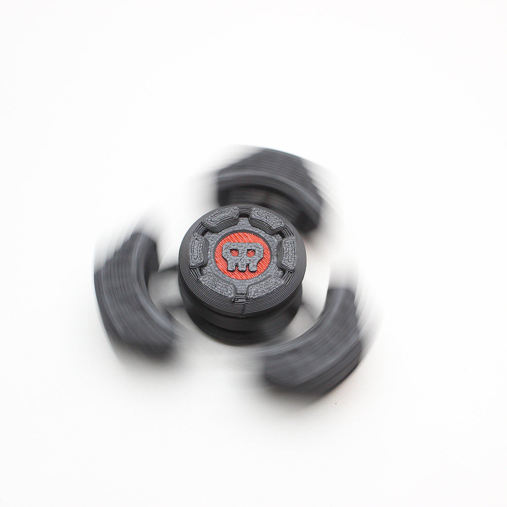 Two Sci-Fi Triangular Keychain Fidget Spinner - 3D Printed EDC Stress Relief Toy(black) 4