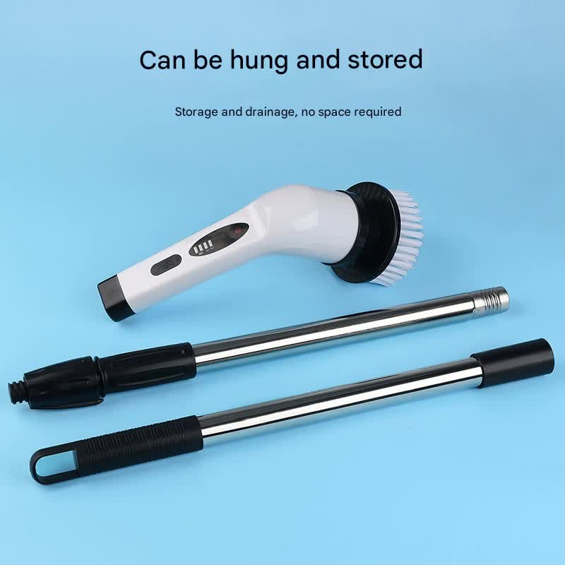 9-in-1 Multifunctional Cordless Electric Spin Scrubber with Adjustable Extension Handle(white) 5