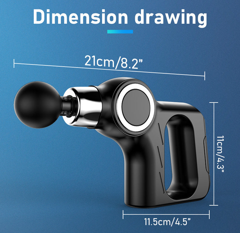 Professional Deep Tissue Percussion Massage Gun - 30 Speeds, 6 Heads & LCD Touch Screen(black) 9