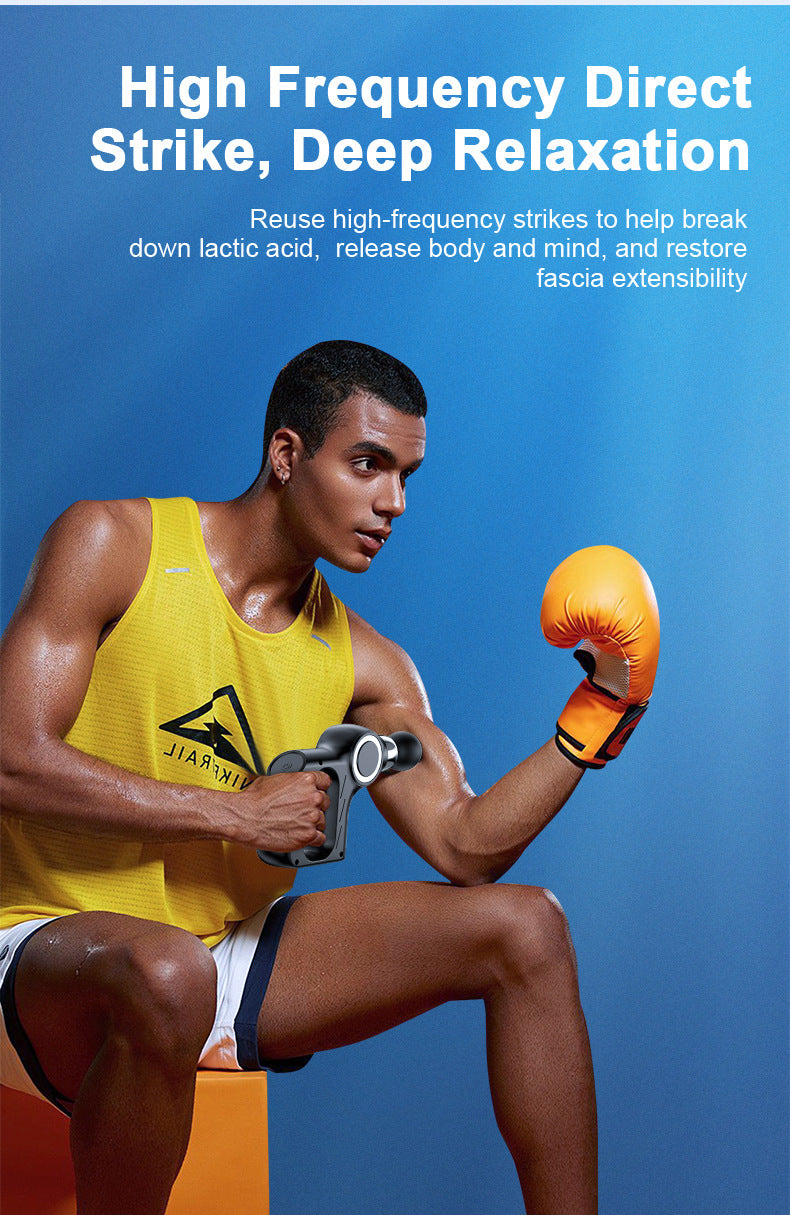 Professional Deep Tissue Percussion Massage Gun - 30 Speeds, 6 Heads & LCD Touch Screen(grey) 4