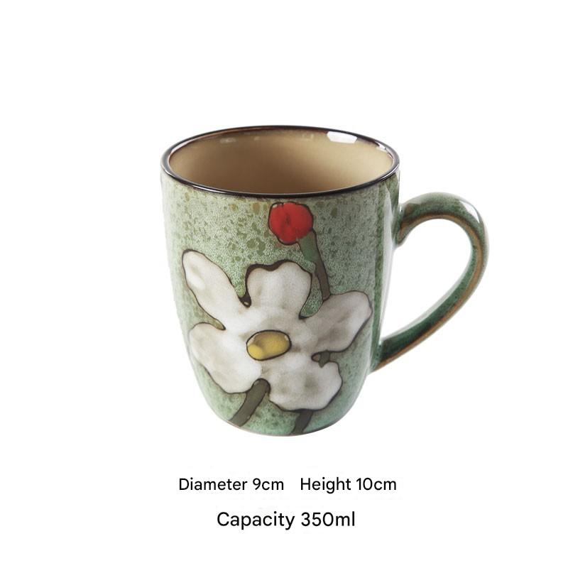 Artisanal Hand-Painted Floral Ceramic Mug - 350ml (Blind Box - 1 of 5 Styles Sent Randomly) 3