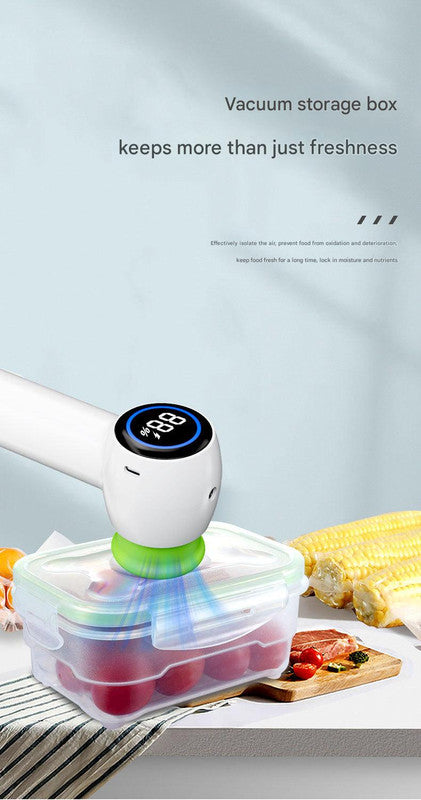 Multi-Function Handheld Vacuum Sealer & Inflator with LED Display - For Food Storage, Jars, Bags & Balls(white) 4