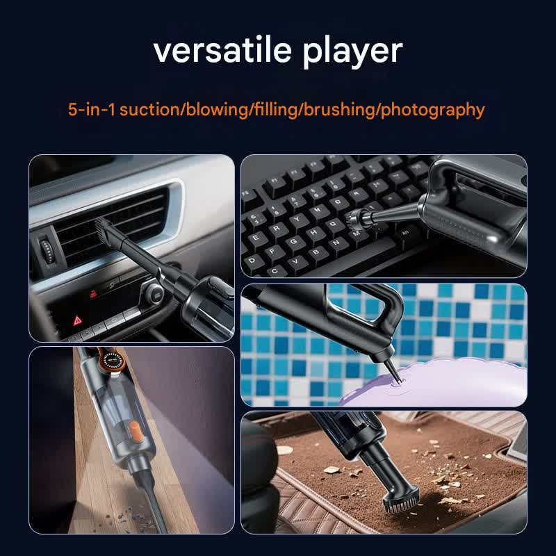 Multi-Function Cordless Handheld Vacuum Cleaner & Blower - Powerful Brushless Motor with Digital Display(Black and gray) 3