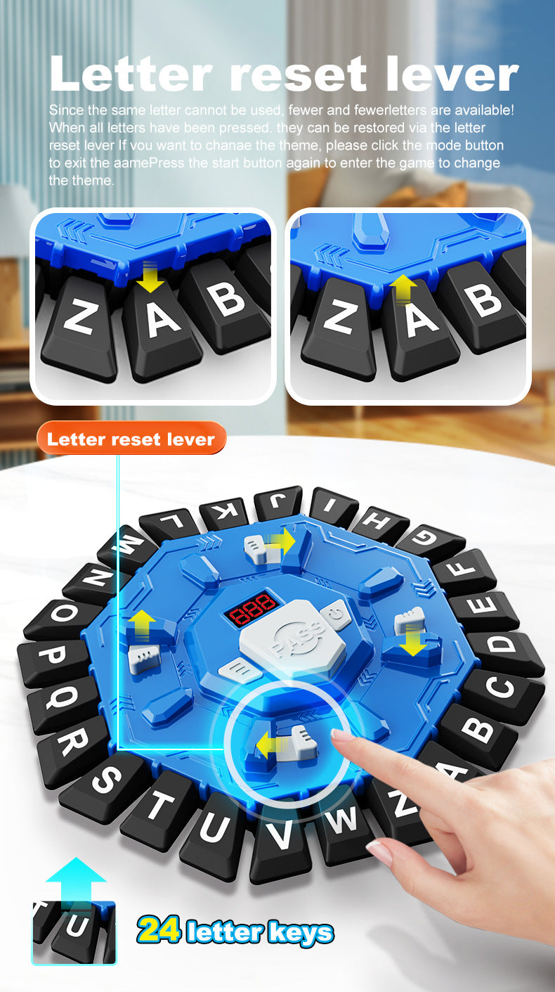 2pc Electronic Alphabet Categories Game - Fast-Paced Word Challenge for Family Fun(blue) 7