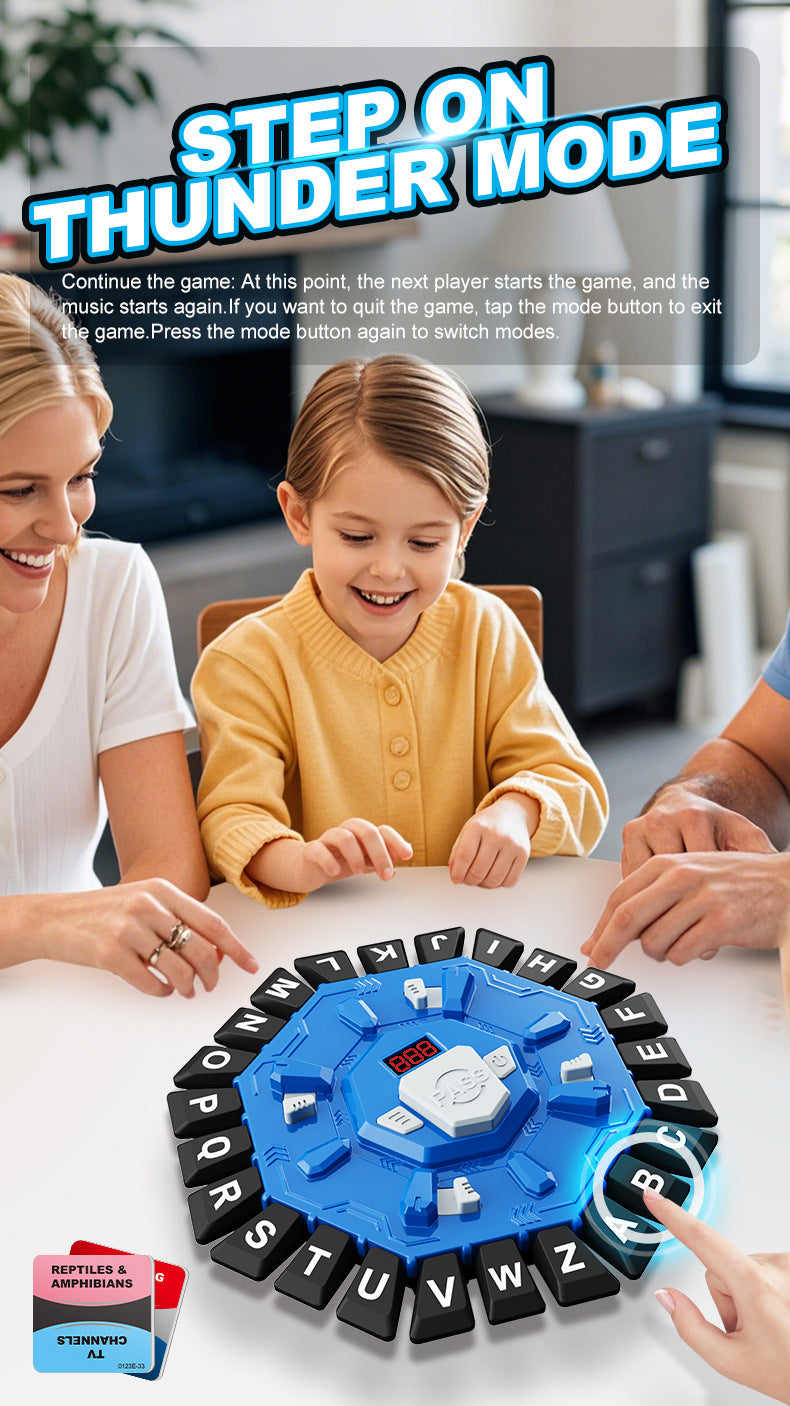 2pc Electronic Alphabet Categories Game - Fast-Paced Word Challenge for Family Fun(blue) 9