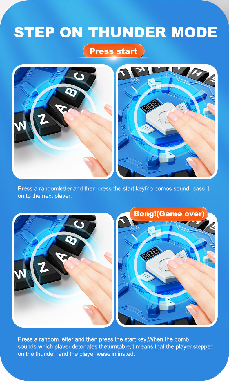 2pc Electronic Alphabet Categories Game - Fast-Paced Word Challenge for Family Fun(blue) 10