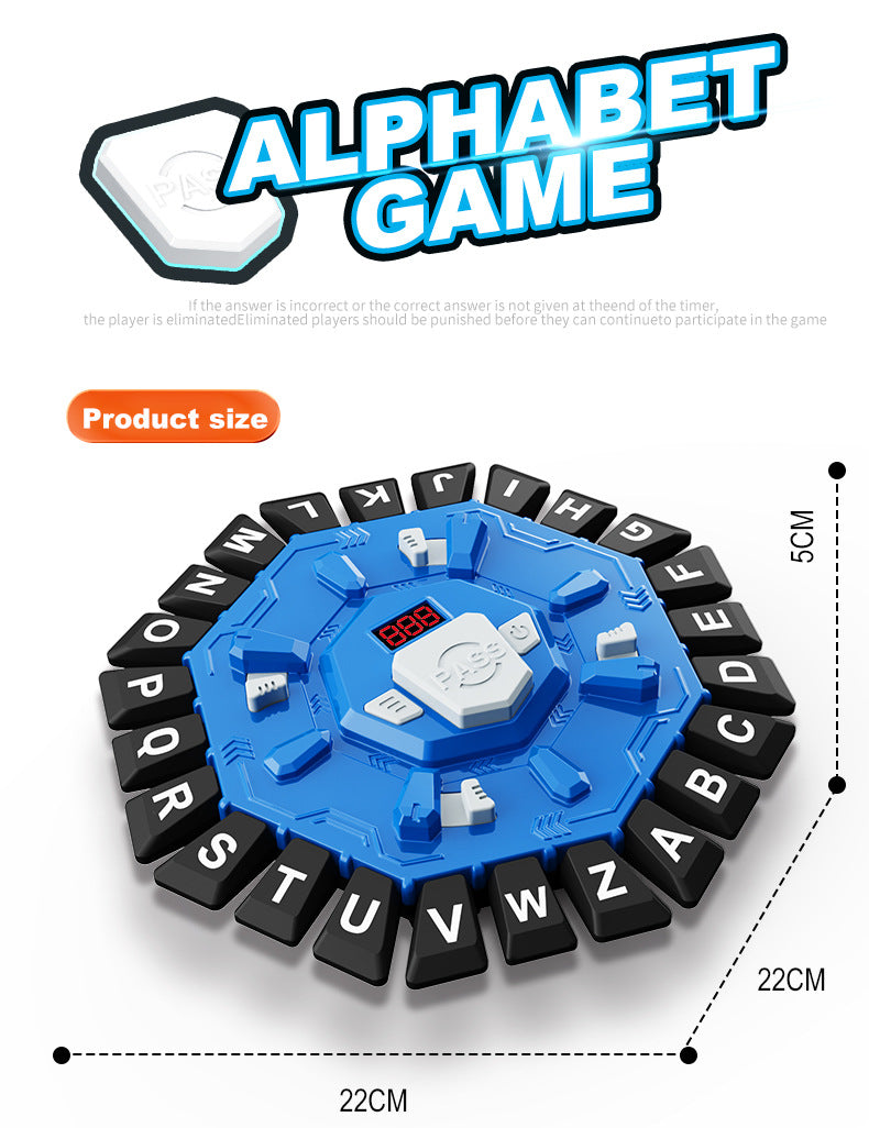 2pc Electronic Alphabet Categories Game - Fast-Paced Word Challenge for Family Fun(blue) 11