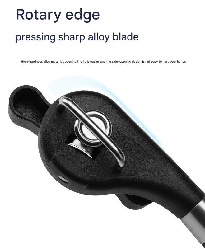 2pc Multifunctional Safe-Cut Can Opener - Smooth Edge, Ergonomic Handle(black) 8