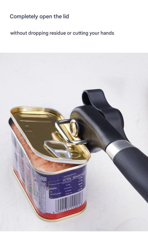 2pc Multifunctional Safe-Cut Can Opener - Smooth Edge, Ergonomic Handle(black) 9