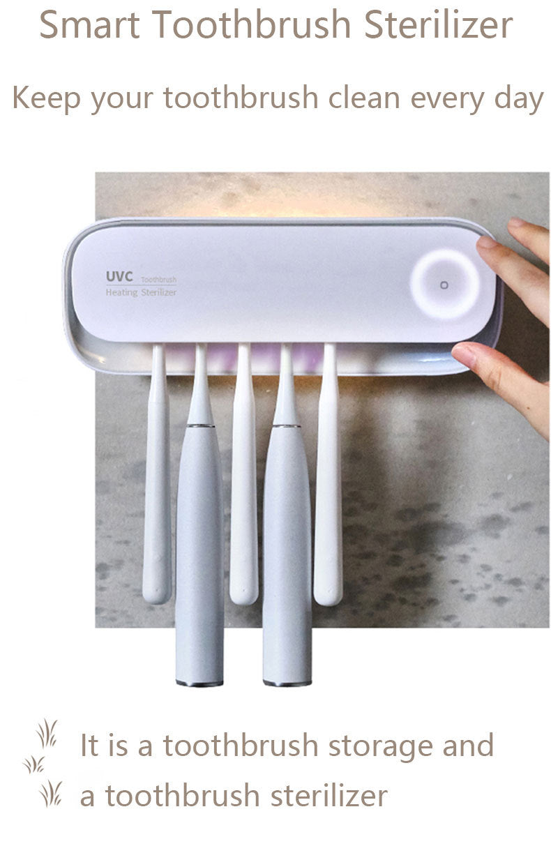 Smart UVC Toothbrush Sterilizer & Holder with Heat Drying, Radar Sensor Night Light(white) 4