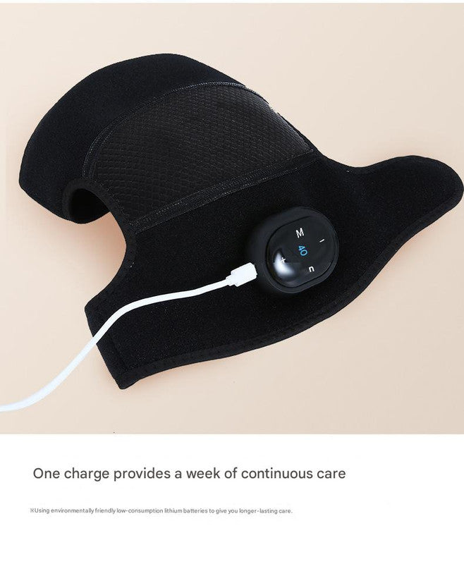 Rechargeable Heated Knee Massager Brace with Vibration & Adjustable Straps(Grey) 4