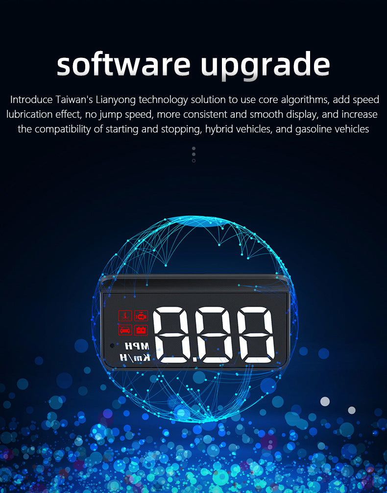 Compact OBD2 Car Head-Up Display (HUD) - Digital Speedometer with 5 Alarm Functions & Adaptive Brightness(black) 9